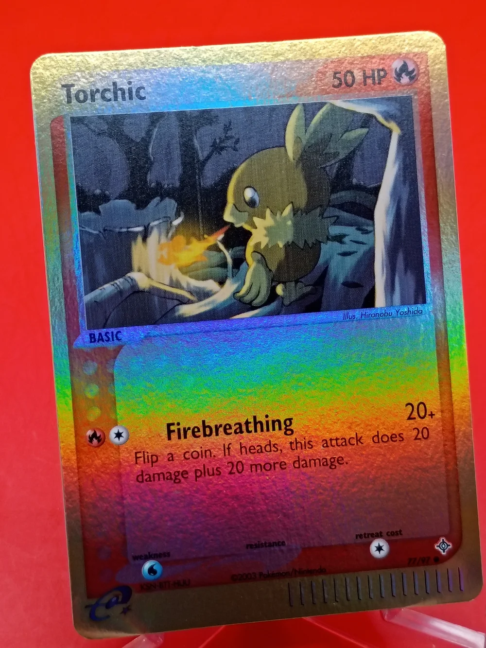 Torchic 77/97 EX Dragon e-Reader Series Reverse Holo Near Mint Pokémon TCG